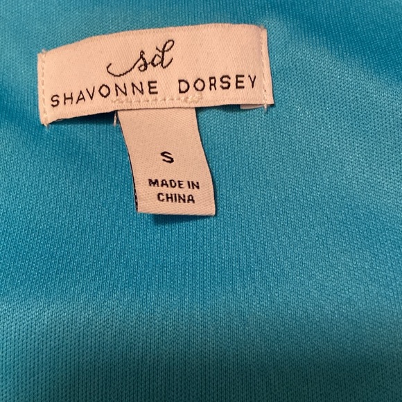 Shavonne Dorsey Tiered Sleeveless Maxi Dress With Chiffon Overlay Aqua Navy S - Picture 9 of 13